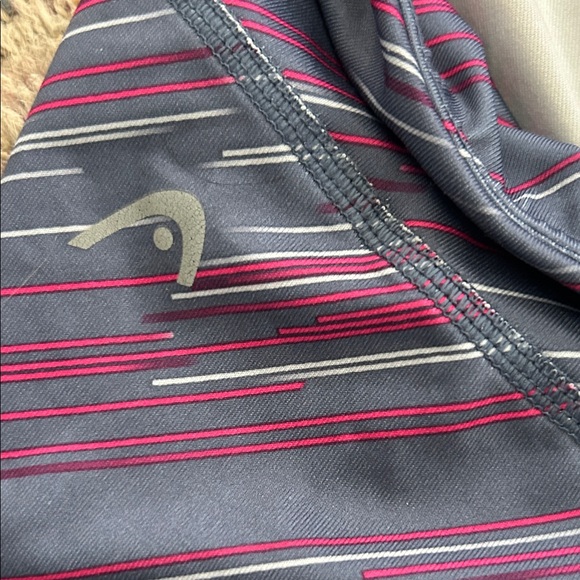 Head Women's Capris Gray with White and Pink Stripes - Picture 3 of 4